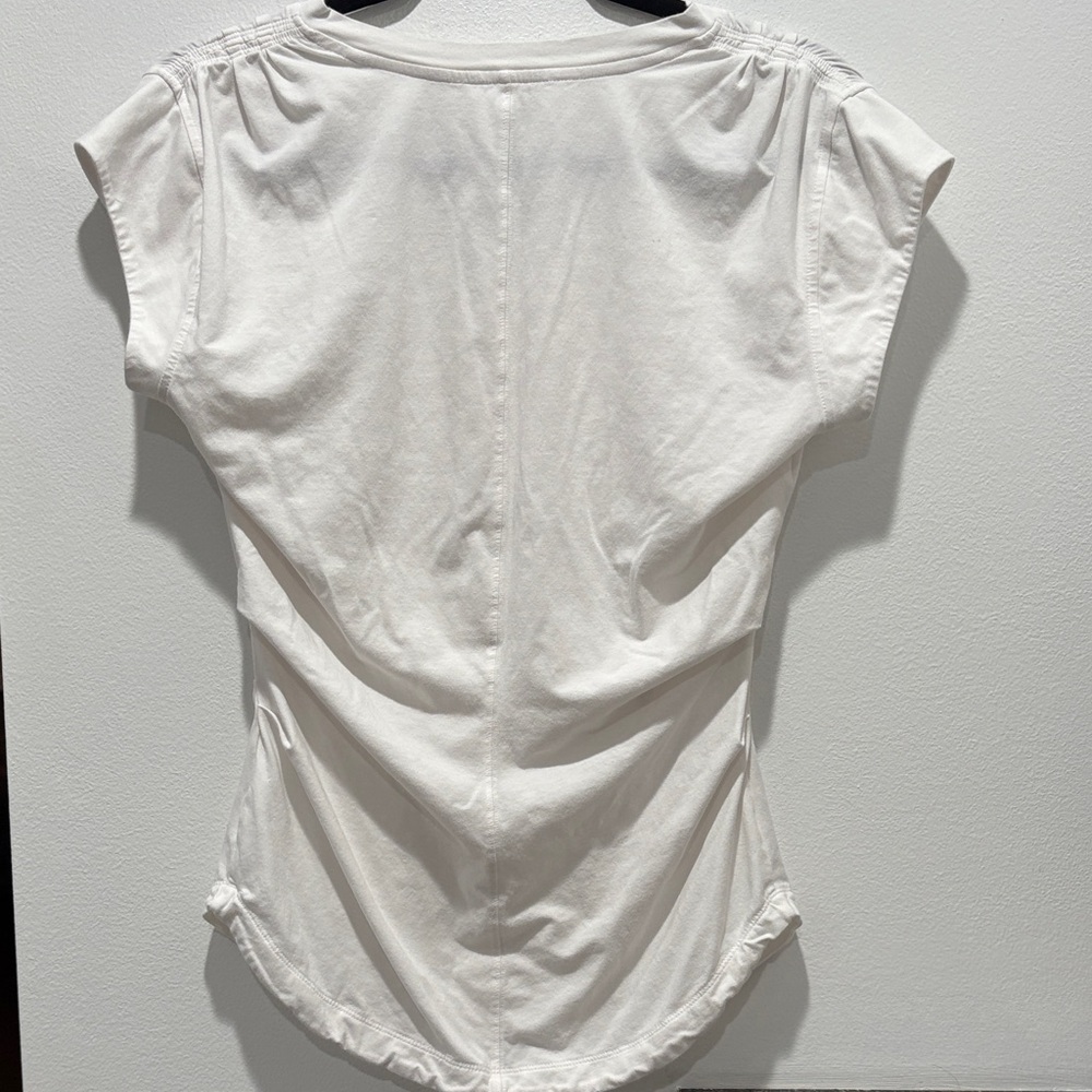 Athleta Women's Classic White Short Sleeve Tee - Picture 3 of 5